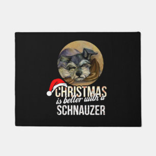 Felpudo Navidades Mejor Con Schnauzer