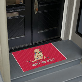 Felpudo Navidades merry y brillantes iluminan Doormat