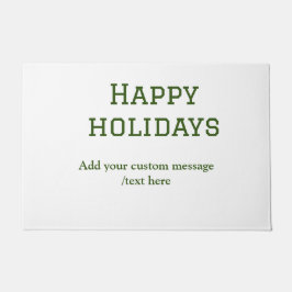 Felpudo Navidades mínimos de vacaciones felices verdes