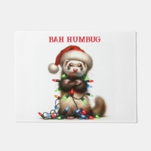 Felpudo Navidades Mischief Ferret enredado