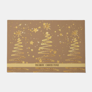 Felpudo Navidades modernos de lujo de oro tradicional y ma
