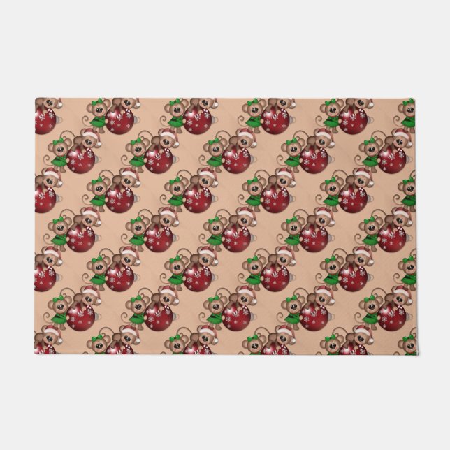 Felpudo Navidades Monkey Door Mat (Anverso)
