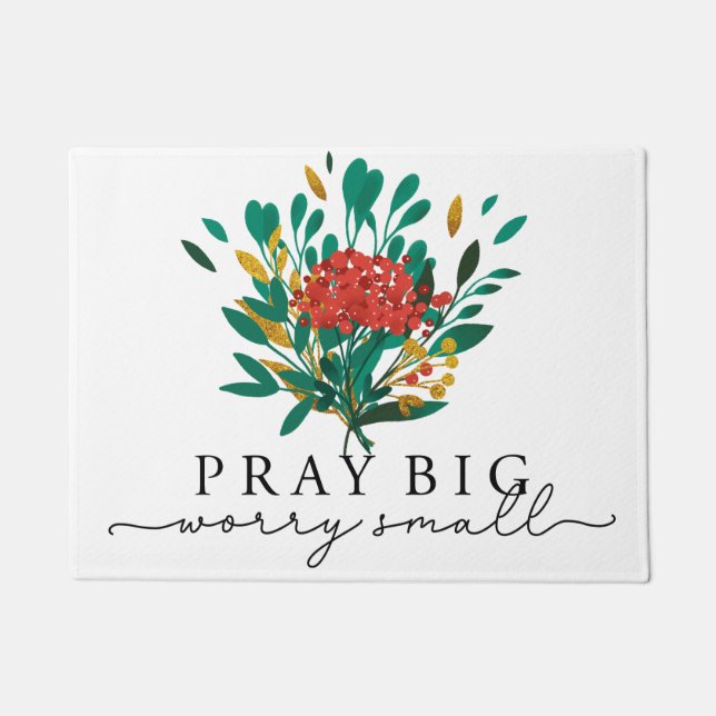 Felpudo Navidades Oración Floral Doormat Motivacional (Anverso)