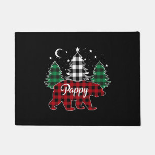 Felpudo Navidades Pappy Bear Buffalo Plaid Family Pajama