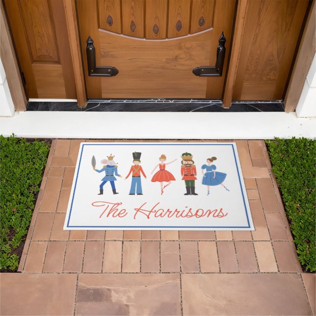 Felpudo Navidades personalizados de cazadores de nueces (Exterior)