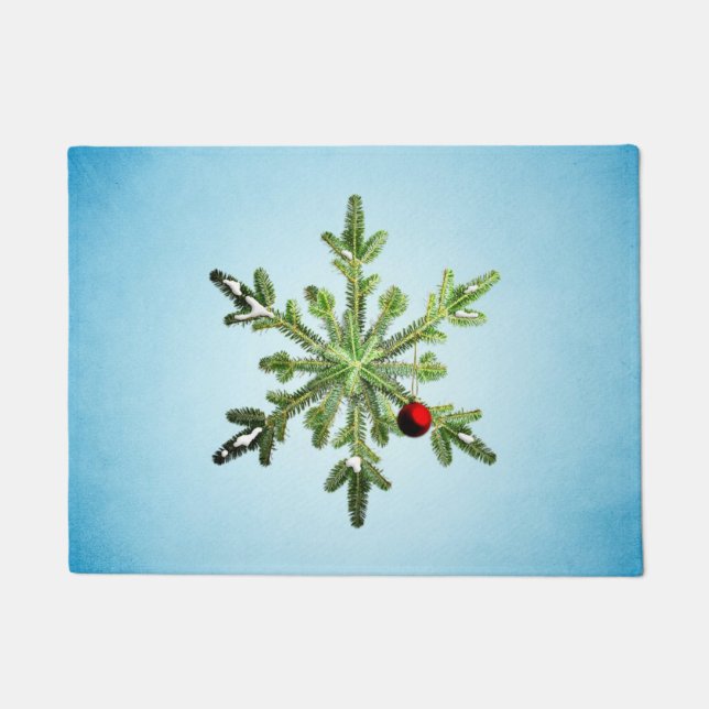 Felpudo Navidades Pine Snowflake (Anverso)