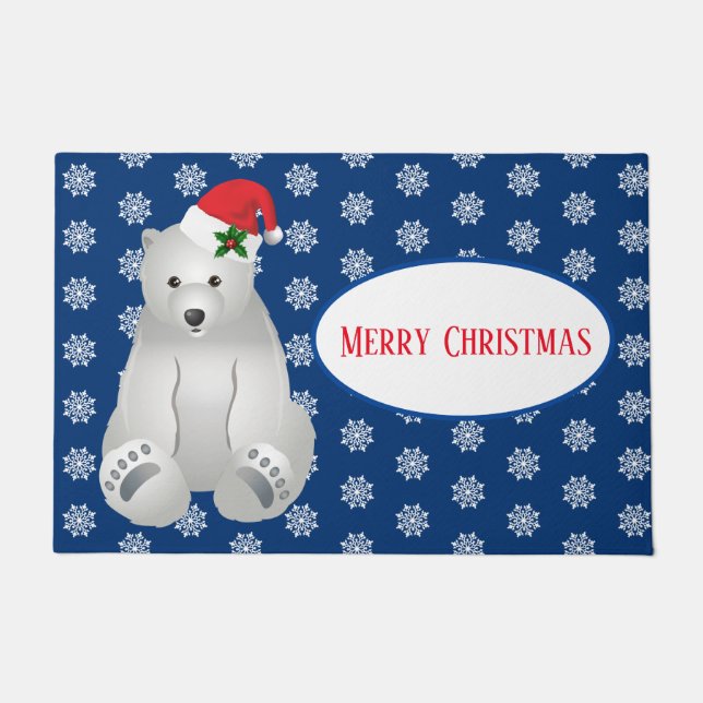 Felpudo Navidades Polar Bear Doormat (Anverso)