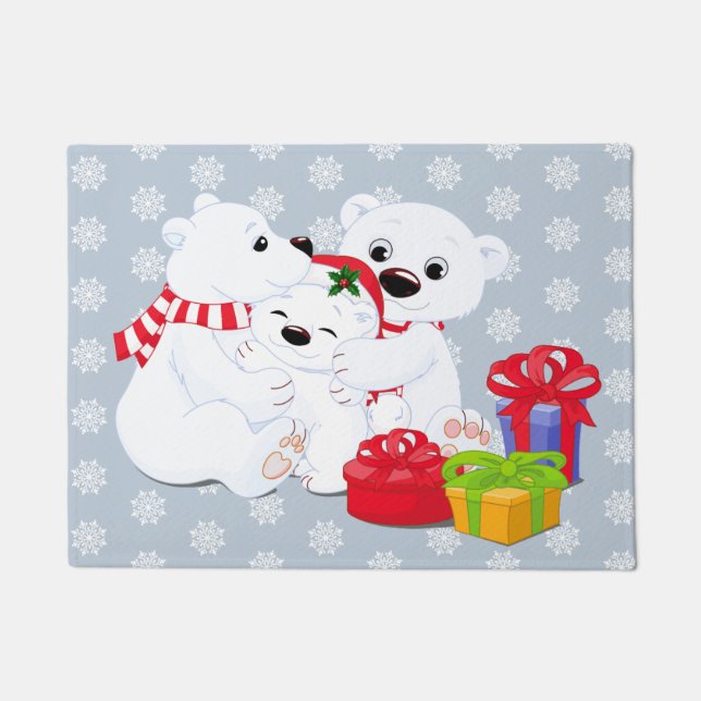 Felpudo Navidades Polar Bear Doormat (Anverso)