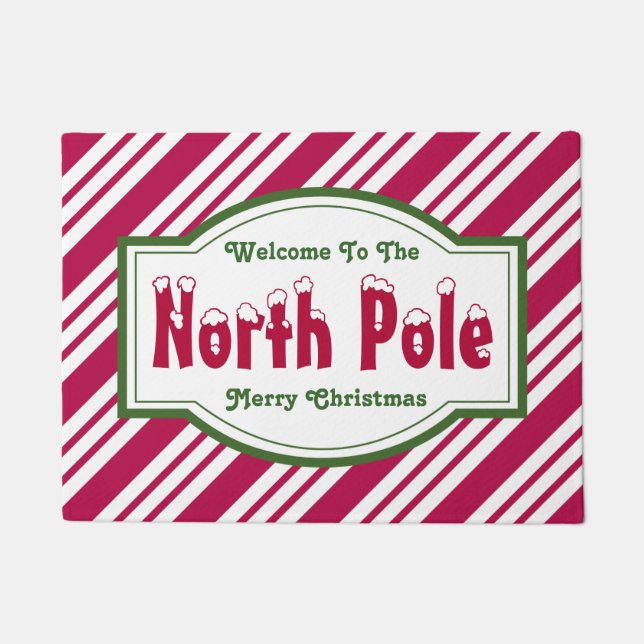 Felpudo Navidades Polo Norte Bienvenida Doormat Rug (Anverso)