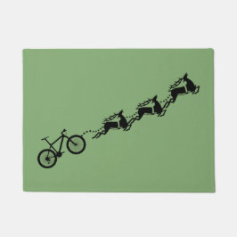 Felpudo Navidades Reindeer Bicicleta Funny Santa Door Mat