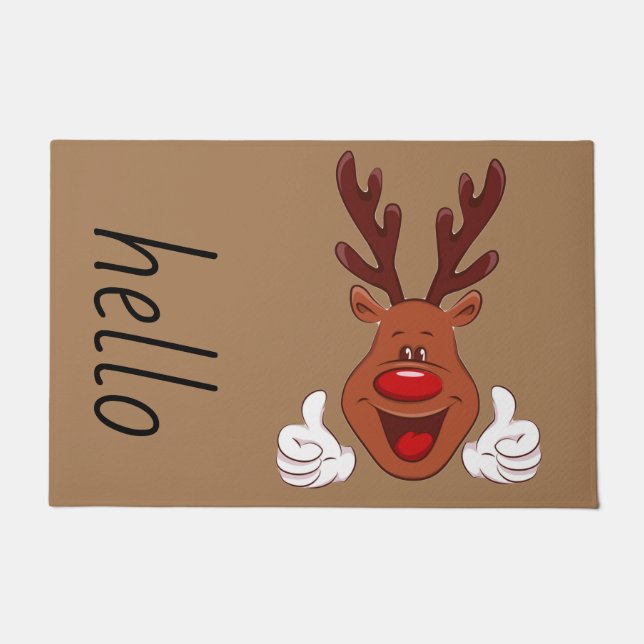 Felpudo Navidades Reindeer face Doormat (Anverso)