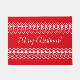 Felpudo Navidades Renos y Copos de Nieve