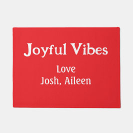 Felpudo Navidades rojos alegres vibes vacaciones amores fa