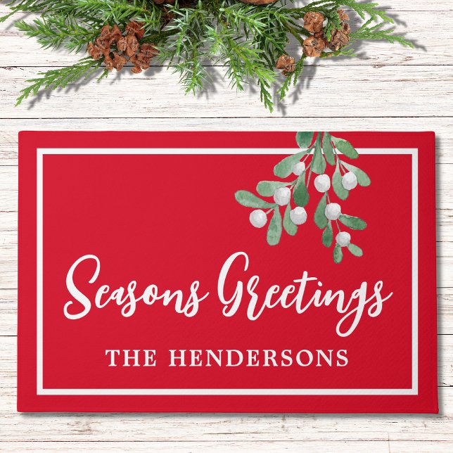 Felpudo Navidades rojos personalizados (Subido por el creador)