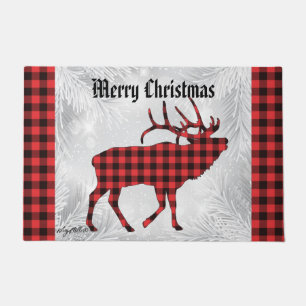 Felpudo Navidades rojos y negros con trapos toros de Elk D