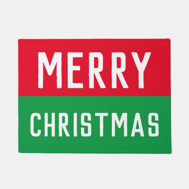 Felpudo Navidades rojos y verdes (Anverso)