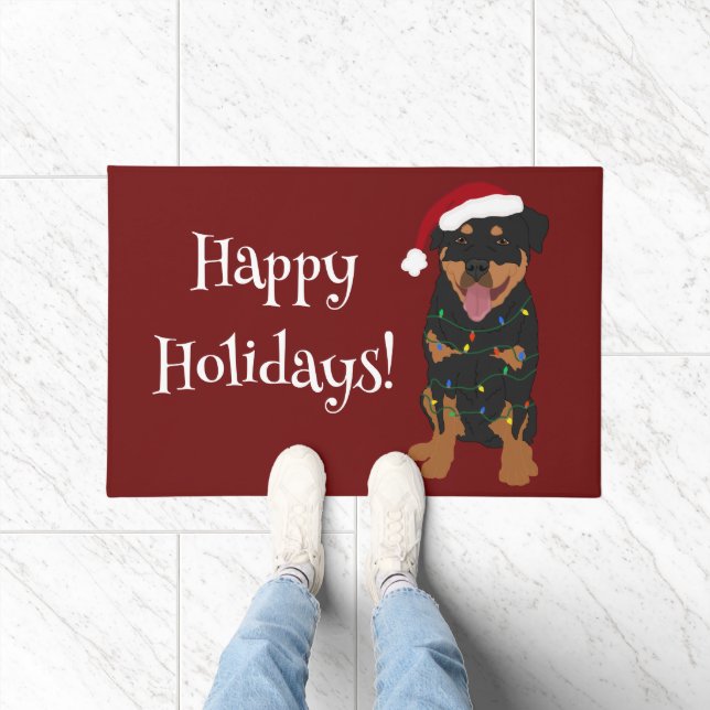 Felpudo Navidades Rottweiler (Interior)
