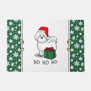 Felpudo Navidades Santa Bichon Frise Dog Cute
