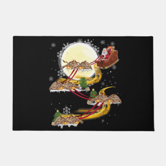Felpudo Navidades Santa Claus montando tortuga divertida X
