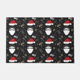 Felpudo Navidades Santa Patrón Fondo negro con oro