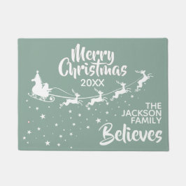 Felpudo Navidades Santa's sleigh Reindeers