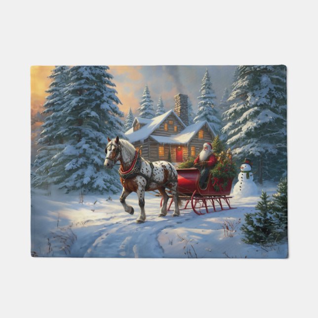 Felpudo Navidades Sleigh Santa (Anverso)