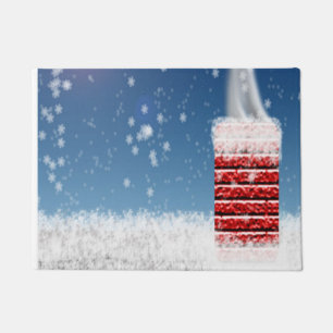 Felpudo Navidades Snowley Eve Roof Chimney Ready Santa Cla