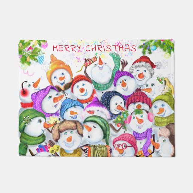 Felpudo Navidades Snowmans Doormat (Anverso)