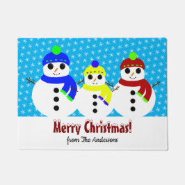 Felpudo Navidades Snowmen Door Mat