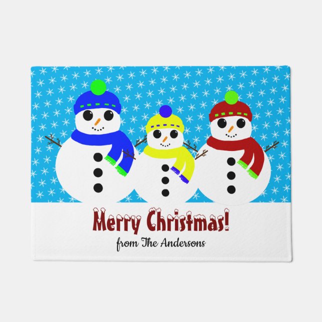 Felpudo Navidades Snowmen Door Mat (Anverso)