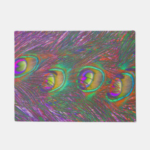Felpudo Navidades Tinsel Peacock Feathers