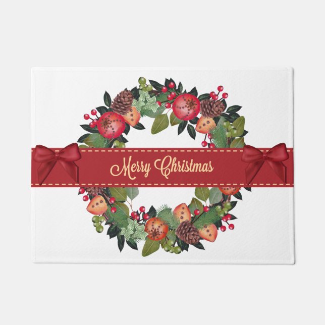 Felpudo Navidades tradicionales escribieron doormat (Anverso)