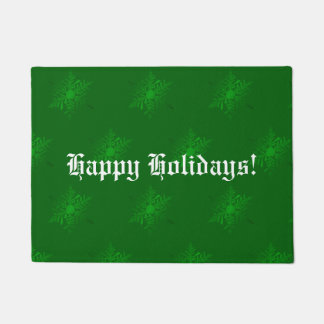 Felpudo Navidades verdes decorativos