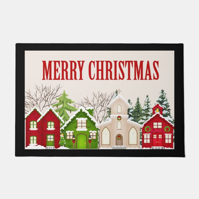 Felpudo Navidades Village Doormat Door Mat (Anverso)