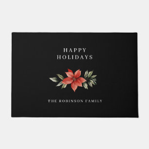 Felpudo Navideño FELIZ NAVIDAD Apellido Negro