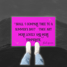 Felpudo Negro sobre el Shakespeare Caliente Rosado Debería