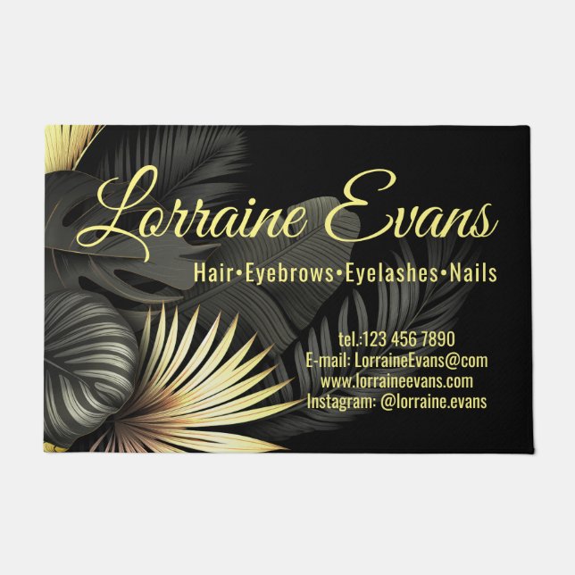 Felpudo Negro y oro. (Anverso)