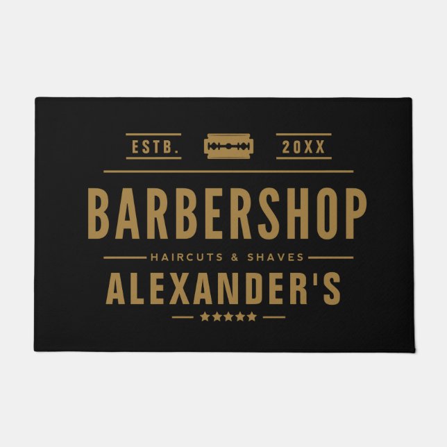 Felpudo Negro y Tan moderno (Anverso)