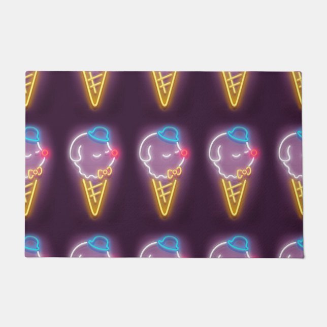 Felpudo Neon Ice Cream Dog (Anverso)
