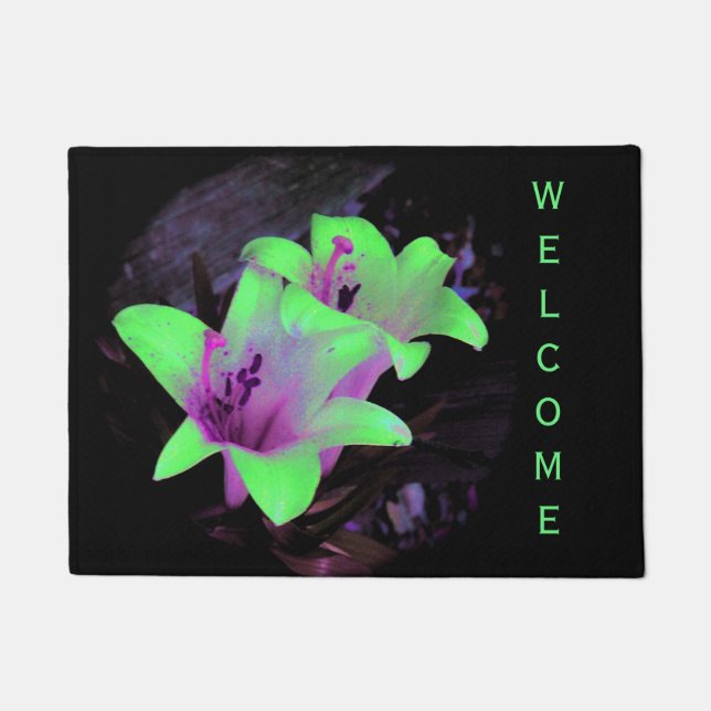 Felpudo Neon Lilies Doormat (Anverso)