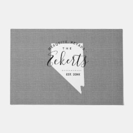 Felpudo Nevada Family Monogram State Doormat