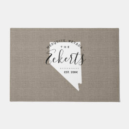 Felpudo Nevada Family Monogram State Doormat