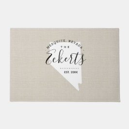 Felpudo Nevada Family Monogram State Doormat