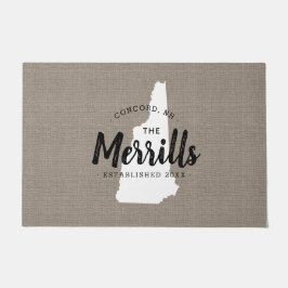 Felpudo New Hampshire Family Monogram State Doormat