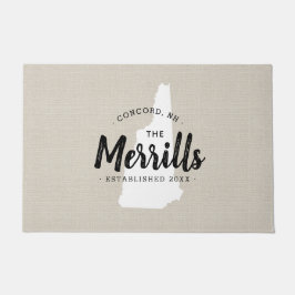 Felpudo New Hampshire Family Monogram State Doormat