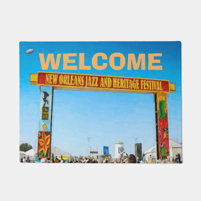 Felpudo New Orleans Jazz Music Time (Anverso)