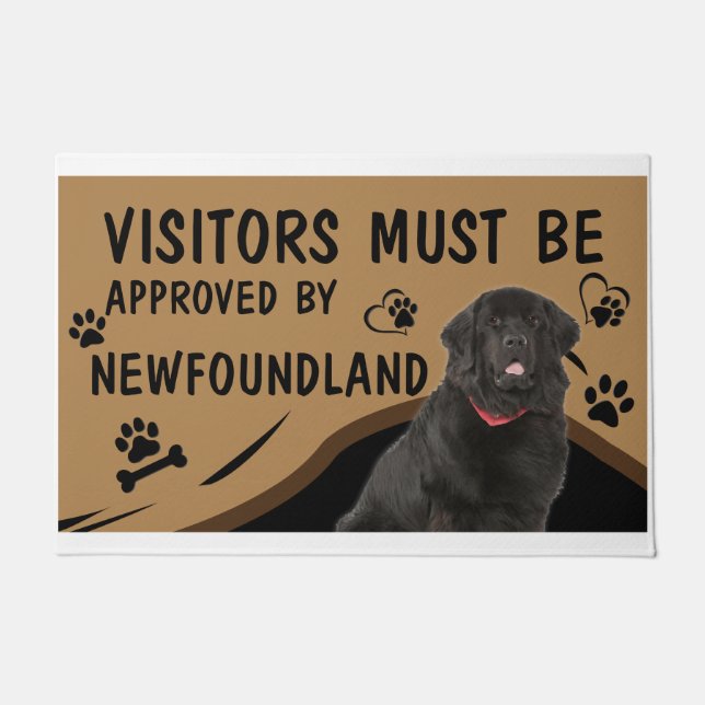 Felpudo NewFoundland Debe Aprobar Al Visitante (Anverso)