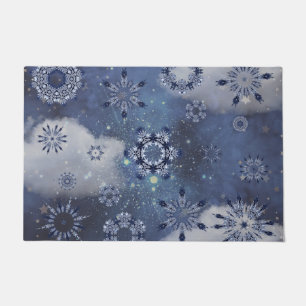 Felpudo Nieve azul