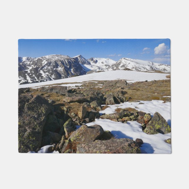 Felpudo Nieve derritiéndose en las montañas rocosas (Anverso)