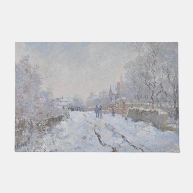 Felpudo Nieve en Argenteuil (por Claude Monet) (Anverso)